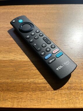 TCL fire tv Black Streaming Remote with Blue Power Accent